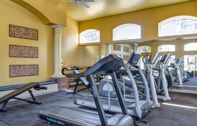 Fitness center with cardio equipment | The Links at High Resort
