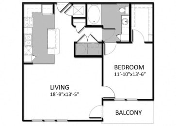 1 bed, 1 bath, 837 sqft, $1,500