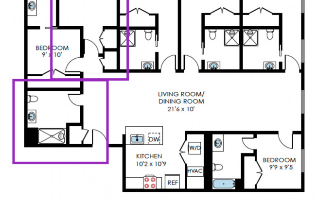 1 bed, 1 bath, 100 sqft, $1,250