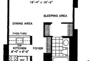 1 bed, 1 bath, 472 sqft, $3,600, Unit 3106
