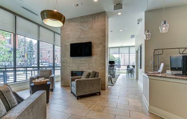 The lobby at The View at Old City, Philadelphia