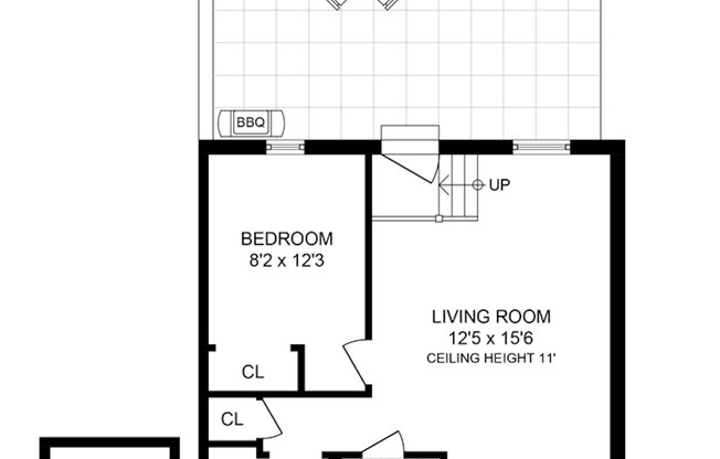 1 bed, 1 bath, 700 sqft, $3,500, Unit 1