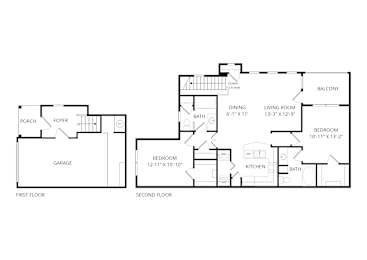 2 beds, 2 baths, 1,149 sqft, $1,883