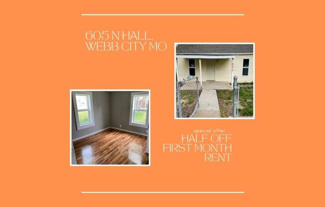 BLACK FRIDAY SPECIAL ALL MONTH OF NOVEMBER: HALF OF FIRST MONTH RENT! Cute Newly Renovated 1BR/1BA Home in Webb City!