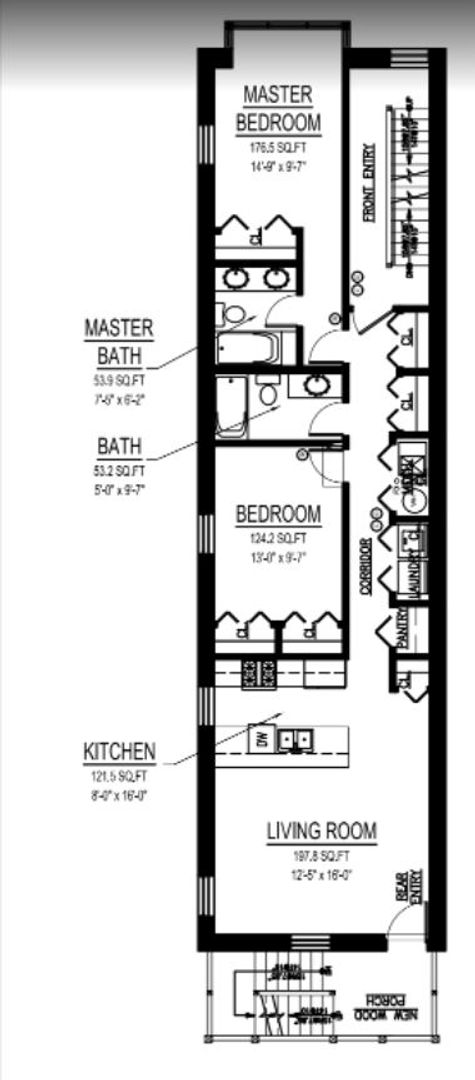 2 beds, 2 baths, 1,100 sqft, $2,595, Unit 1923-2