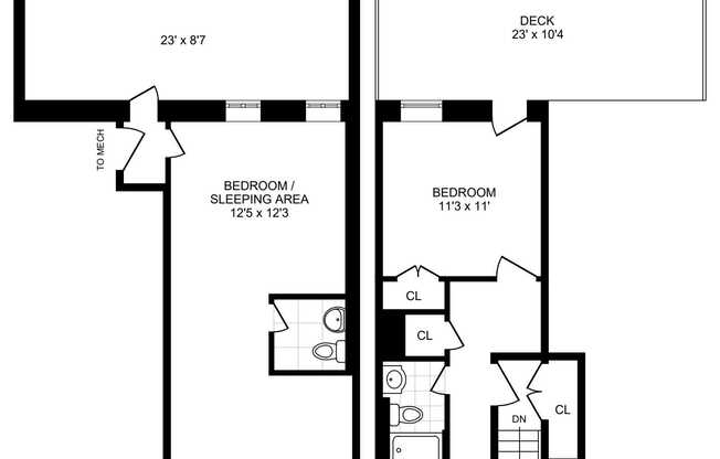 2 beds, 1.5 baths, $4,100, Unit 1L