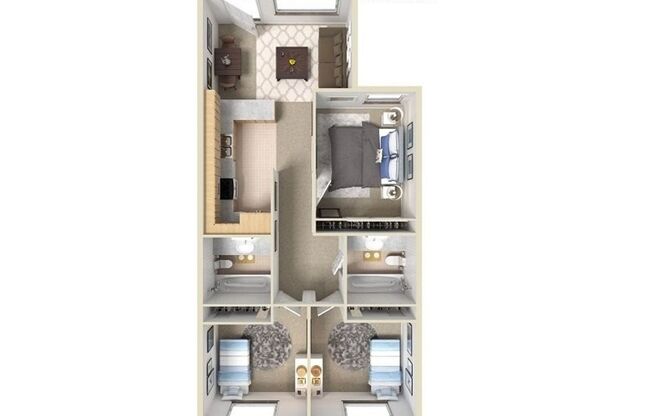 3 beds, 2 baths, 950 sqft, $3,895