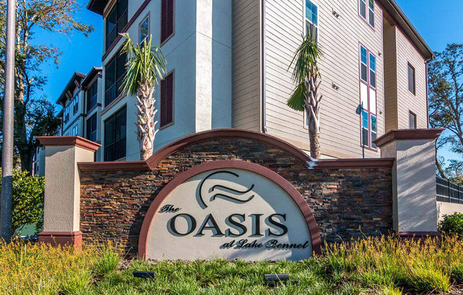 Front Entrance Sign at The Oasis at Lake Bennet, Florida, 34761