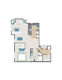 1 bed, 1 bath, 1,071 sqft, $2,033