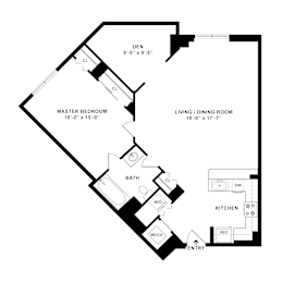 1 bed, 1 bath, 885 sqft, $2,238