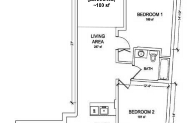 3 beds, 1 bath, 810 sqft, $3,995, Unit 413