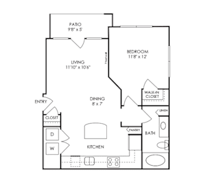 1 bed, 1 bath, 682 sqft, $1,730