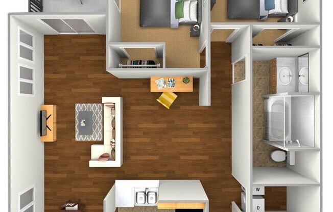 2 beds, 1 bath, 1,000 sqft, $1,950, Unit 118