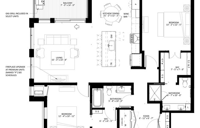 2 beds, 2 baths, 1,398 sqft, $3,180, Unit 105