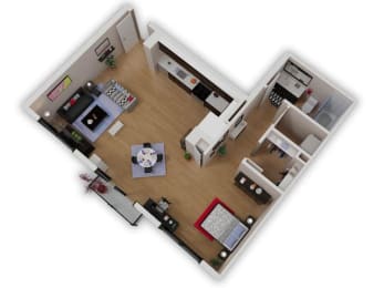 Studio, 1 bath, 595 sqft, $1,909