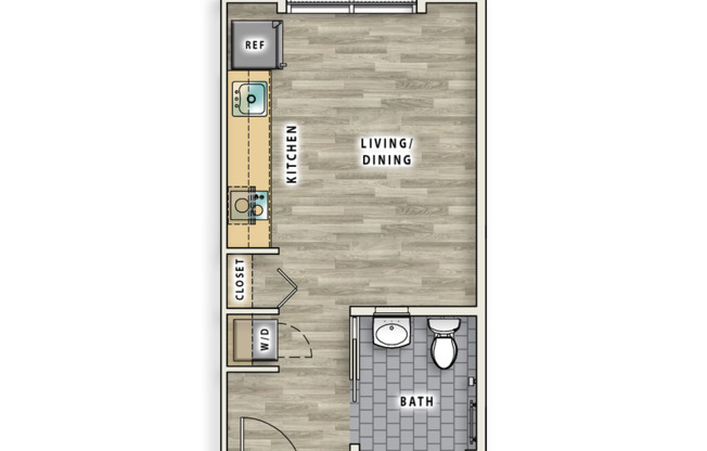 Studio, 1 bath, 310 sqft, $2,395, Unit 500