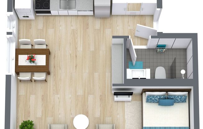 Studio, 1 bath, 439 sqft, $2,245, Unit 707