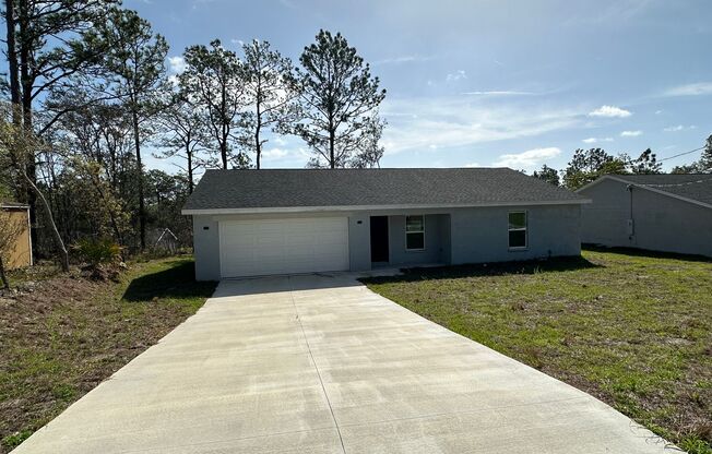 New Construction Home! Cozy 4/2 in Citrus Springs! "One Month Free Rent!"