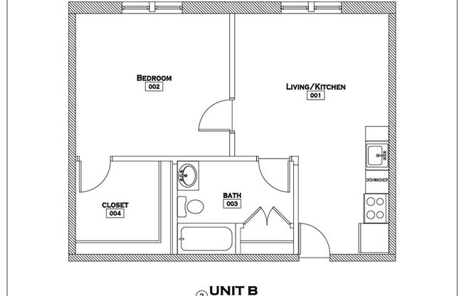 1 bed, 1 bath, 382 sqft, $1,025, Unit Unit #102