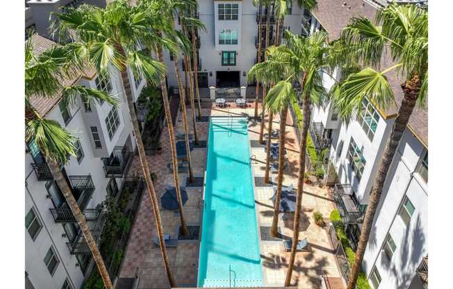 swimming pool at Roosevelt Square apartments