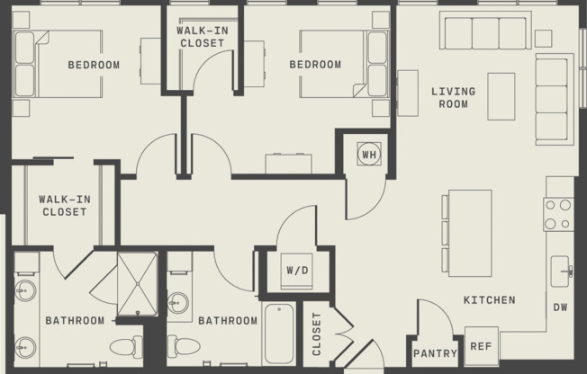 2 beds, 2 baths, 1,215 sqft, $4,050, Unit 2312