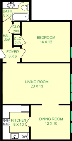 1 bed, 1 bath, 716 sqft, $1,220