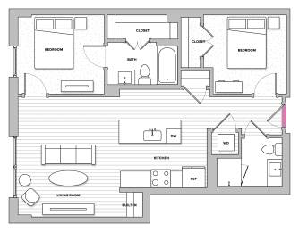 2 beds, 2 baths, 900 sqft, $2,789