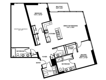  Floor Plan B9 - Two Bedroom Two Bath