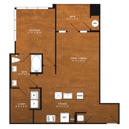 1 bed, 1 bath, 779 sqft, $1,429