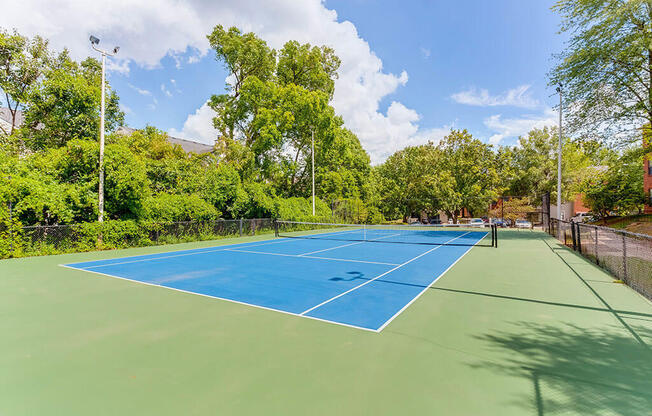 View Of Basketball And Tennis Court at River Oak Apartments, PRG Real Estate, Louisville, 40206