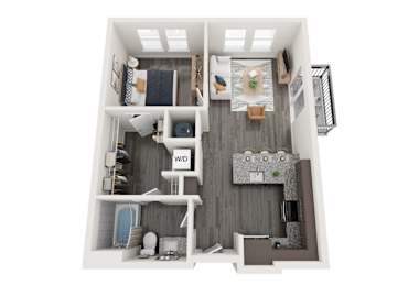 1 bed, 1 bath, 665 sqft, $1,807