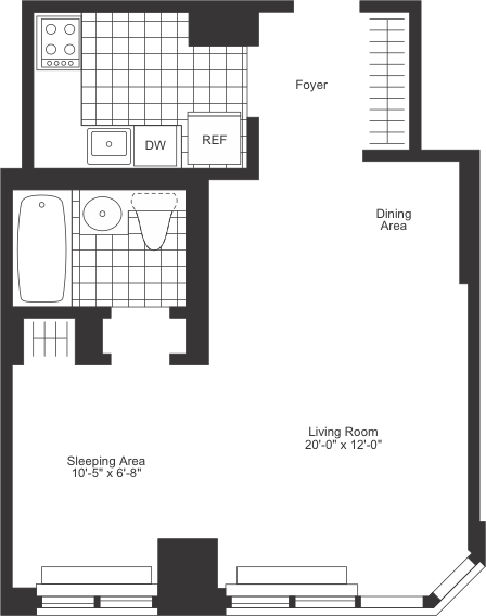 1 bed, 1 bath, $5,275, Unit PHC