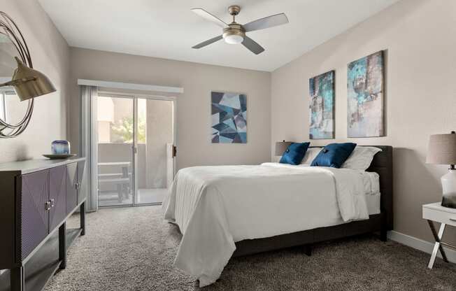 Bedroom in 2 Bedroom/2 Bath Floorplan at Element Apartment Homes Las Vegas Nevada
