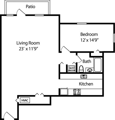 1 bed, 1 bath, 690 sqft, $1,990, Unit B4