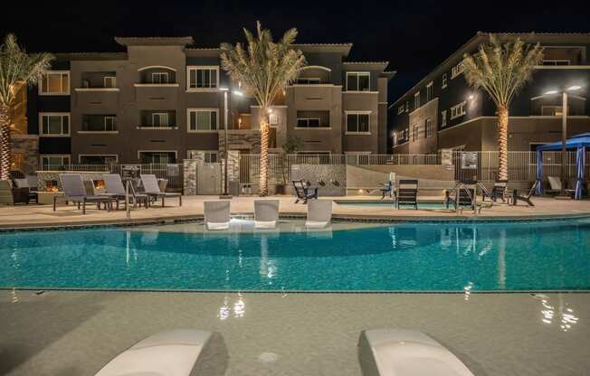 Pool side patio at Level 25 at Sunset by Picerne, Las Vegas, NV, 89113