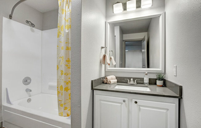 a bathroom with a sink and a bathtub