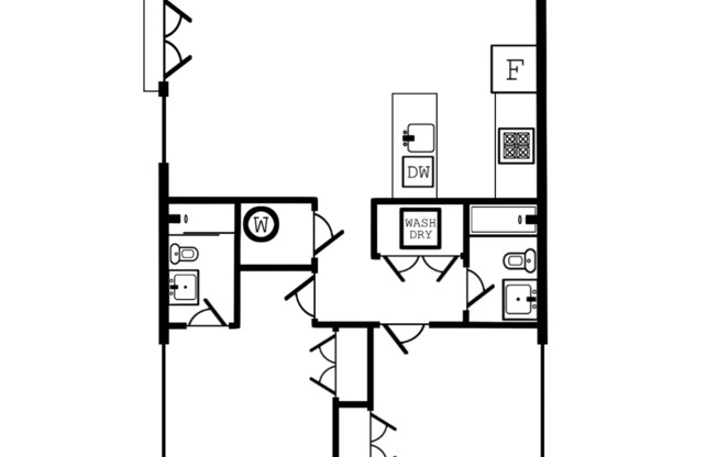 2 beds, 2 baths, 1,000 sqft, $2,400, Unit 210