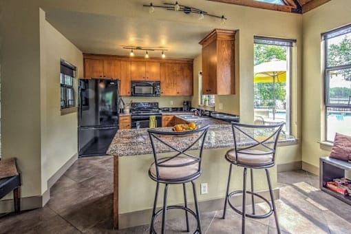 Clubhouse Kitchen at Silver Bay Apartments, Boise, ID
