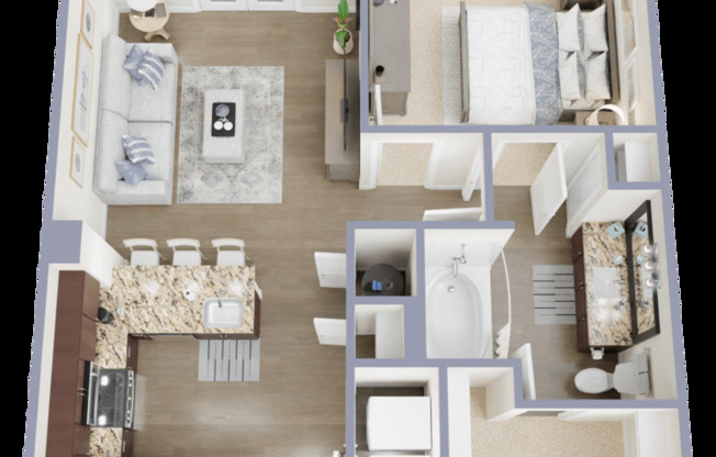 1 bed, 1 bath, 695 sqft, $1,135