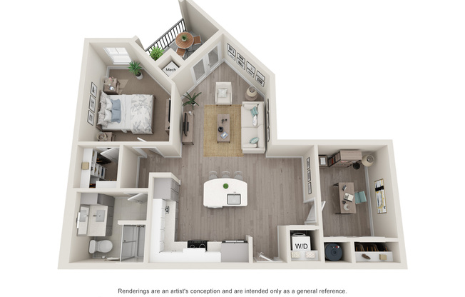 1 bed, 1 bath, 847 sqft, $2,245