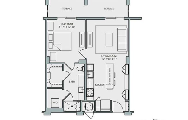 1 bed, 1 bath, 763 sqft, $3,995, Unit 1901