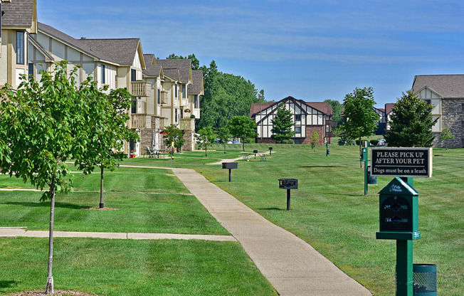 Pet Station Along Walking Paths at Thornridge Apartments, Michigan, 48439