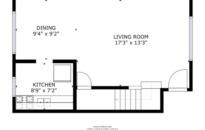 2 beds, 1 bath, 788 sqft, $1,725, Unit 4210P2