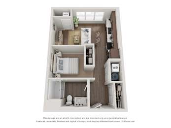 Studio, 1 bath, 585 sqft, $1,475