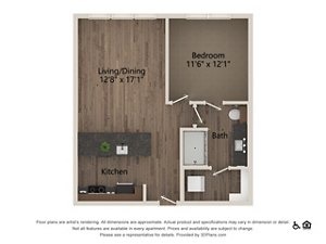 1 bed, 1 bath, 676 sqft, $1,625