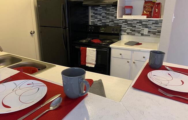 a microwave oven sitting on top of a table