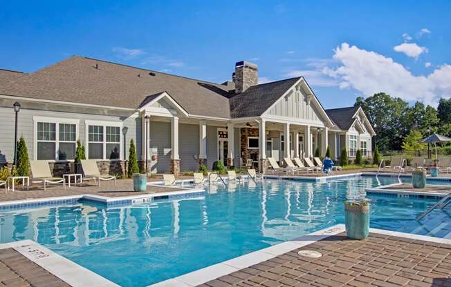Swimming pool and pool deck at York Woods at Lake Murray Apartment Homes, Columbia, South Carolina