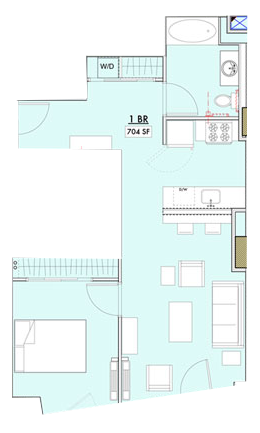 1 bed, 1 bath, 704 sqft, $5,395.87, Unit 11B