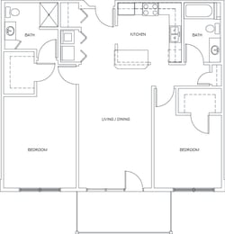 2 beds, 2 baths, 1,156 sqft, $1,895