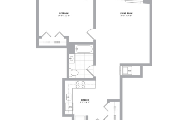 1 bed, 1 bath, 806 sqft, $2,550, Unit 214-104